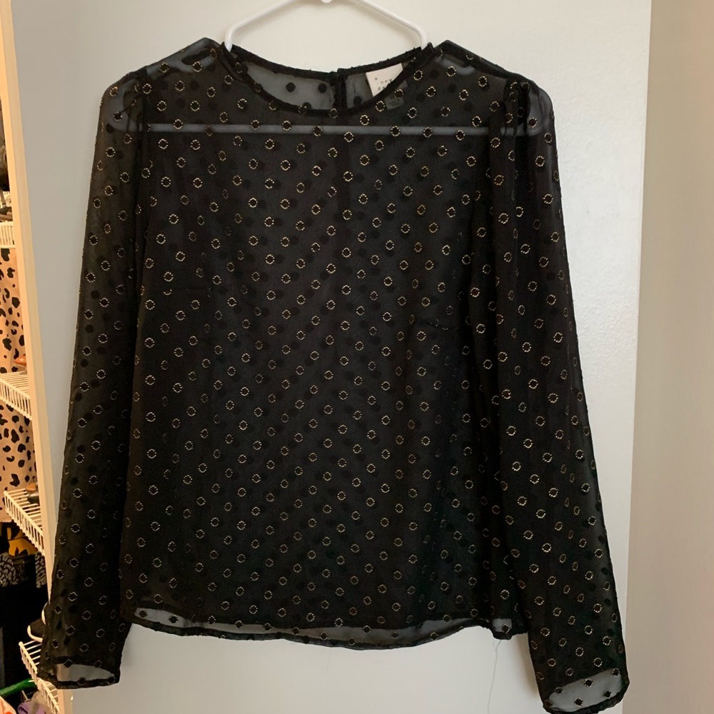Never worn A New Day sheer chiffon long sleeve top